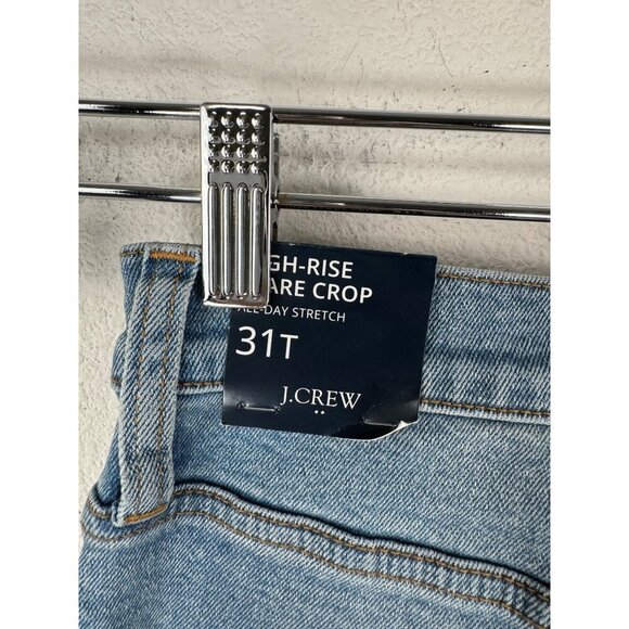 J.Crew High-rise flare crop jean in all-day stretch raw hem sz 31T - Picture 12 of 14